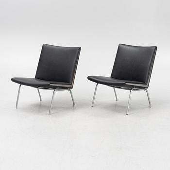 Hans J Wegner, a pair of 'Kastrup Airport Lounge Chair', Denmark.