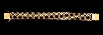 ARMBAND, 18 k guld, X-länk, vikt ca 23 g.