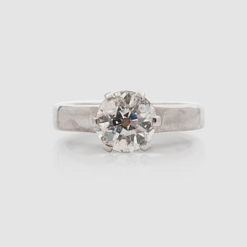 1437. An old-cut diamond ring, circa 1.50 cts. Quality circa K/SI2.