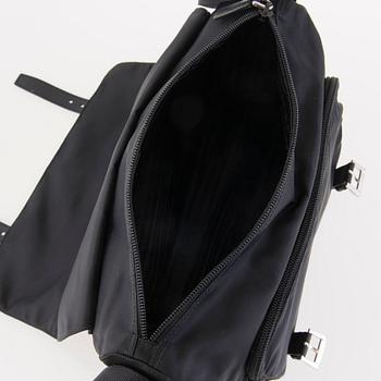 PRADA Black Nylon Messenger Bag.