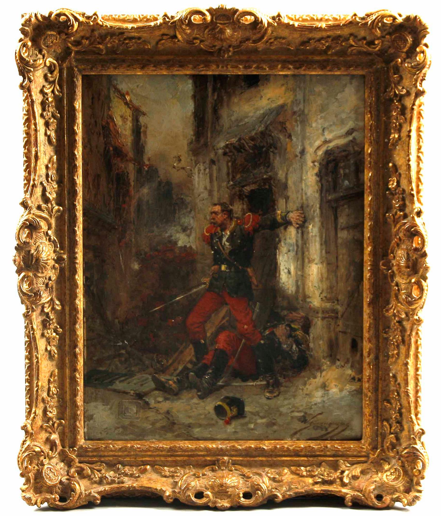 WILFRID CONSTANT BEAUQUESNE, olja på pannå, sign o med sigill.