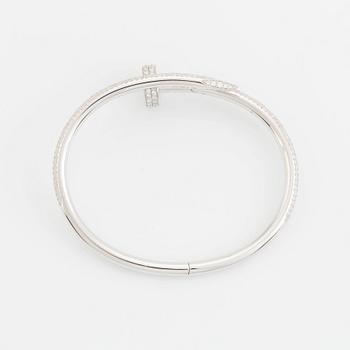 Cartier armband "Juste en Clou" 18K vitguld med runda briljantslipade diamanter.