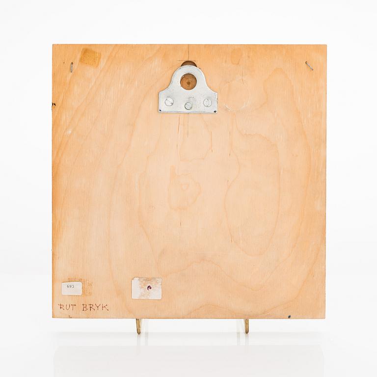 Rut Bryk, relief, "Fönster", signerad Rut Bryk. 1980-tal.