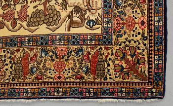 Matto, semi-antique Kashan, probably, ca 192 x 134 cm.