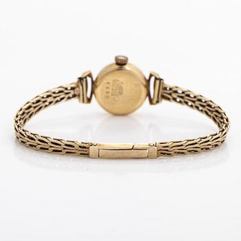 Ciny, wristwatch, 17 mm, 18K gold, 14K gold bracelet, manual.