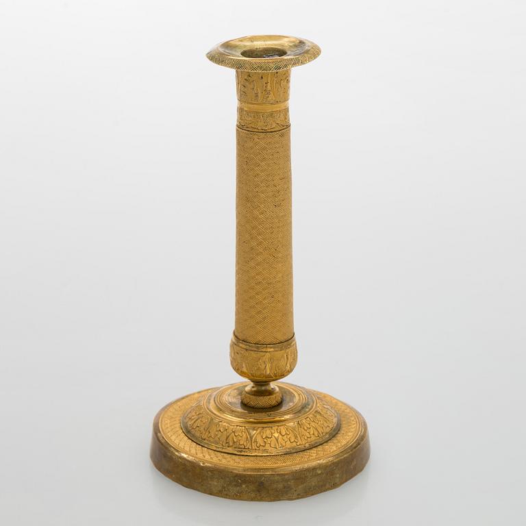 An early 19th century French Empire candlestick.