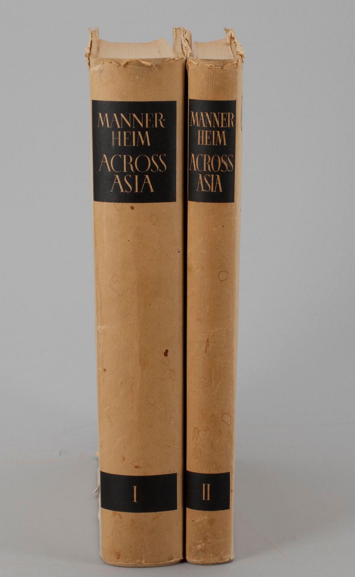 BOK, 2 delar, C.G.Mannerheim "Across Asia From West to East" Helsingfors 1940.