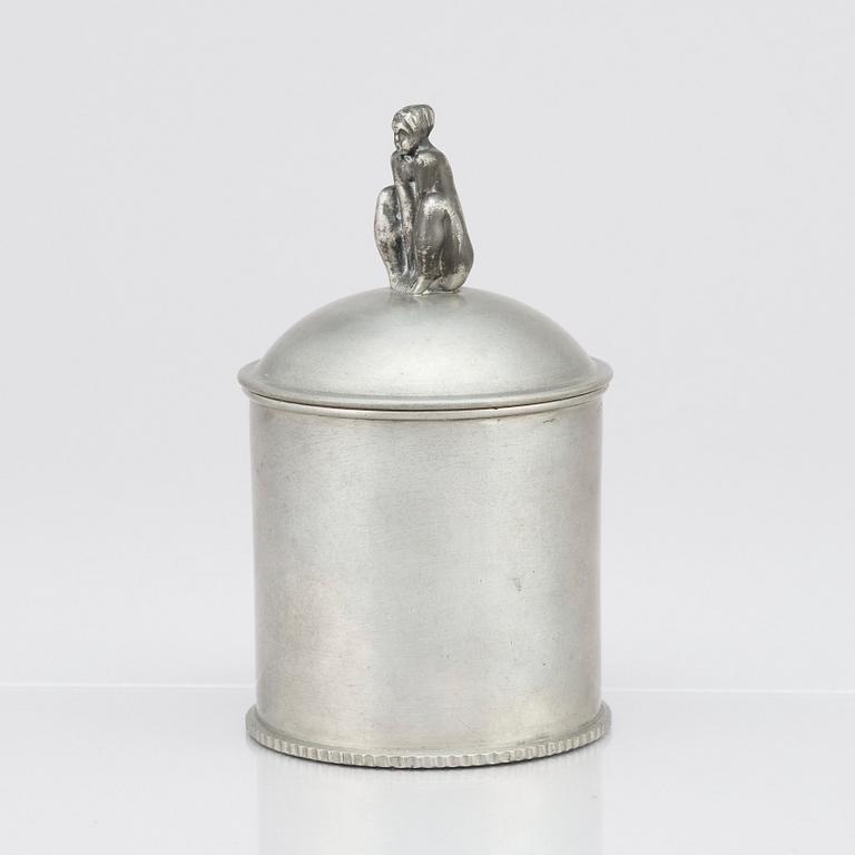 Nils Fougstedt, a pewter box, Stockholm 1928, model 595.