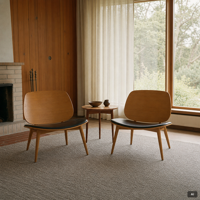 Jonas Lindvall, a pair of 'Papa' lounge chairs for Skandiform, 21st century.