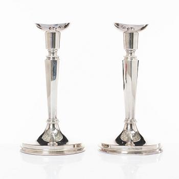 A pair of silver candlesticks, MGAB, Uppsala, 1967.