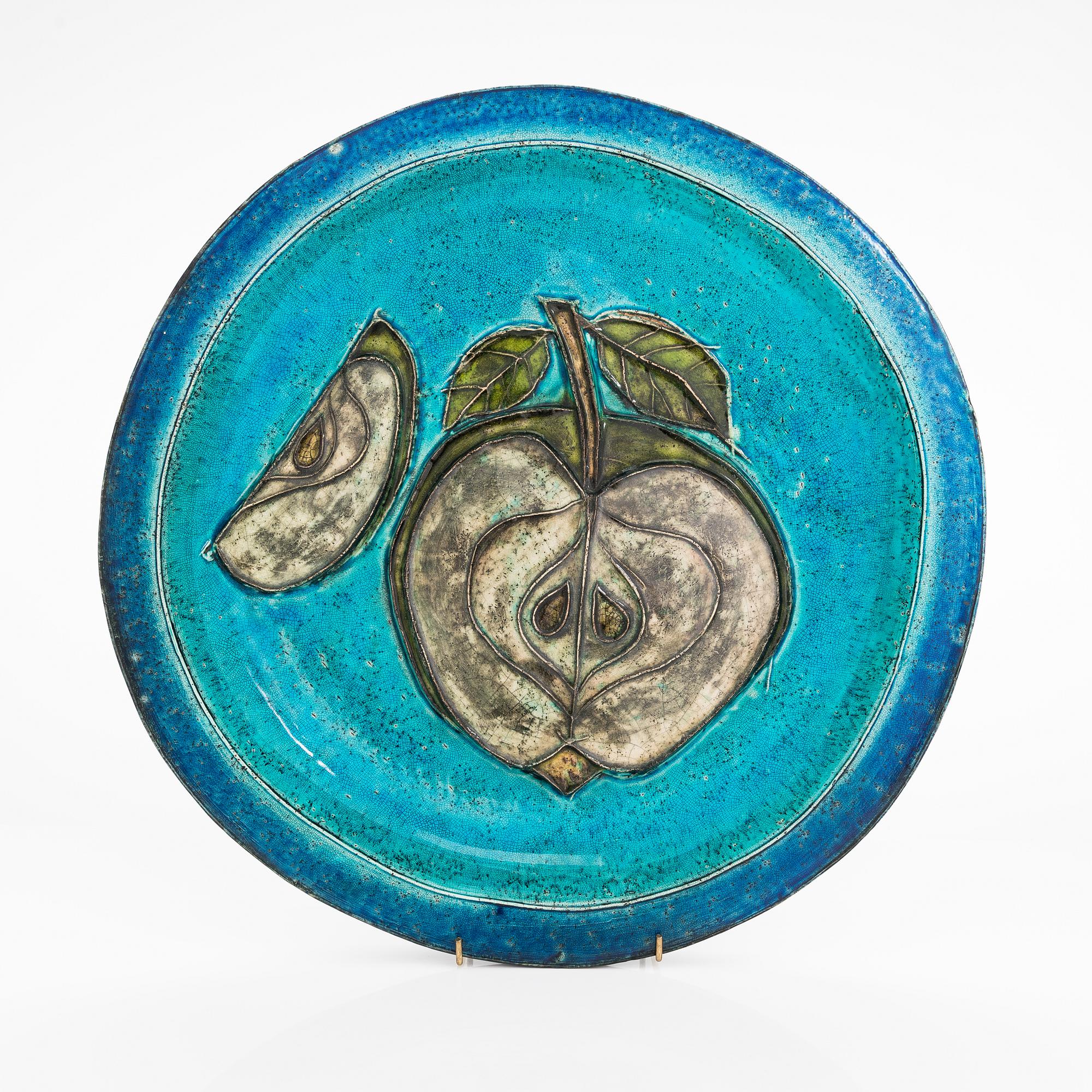 Rut Bryk, a decorative stoneware dish signed BRYK.