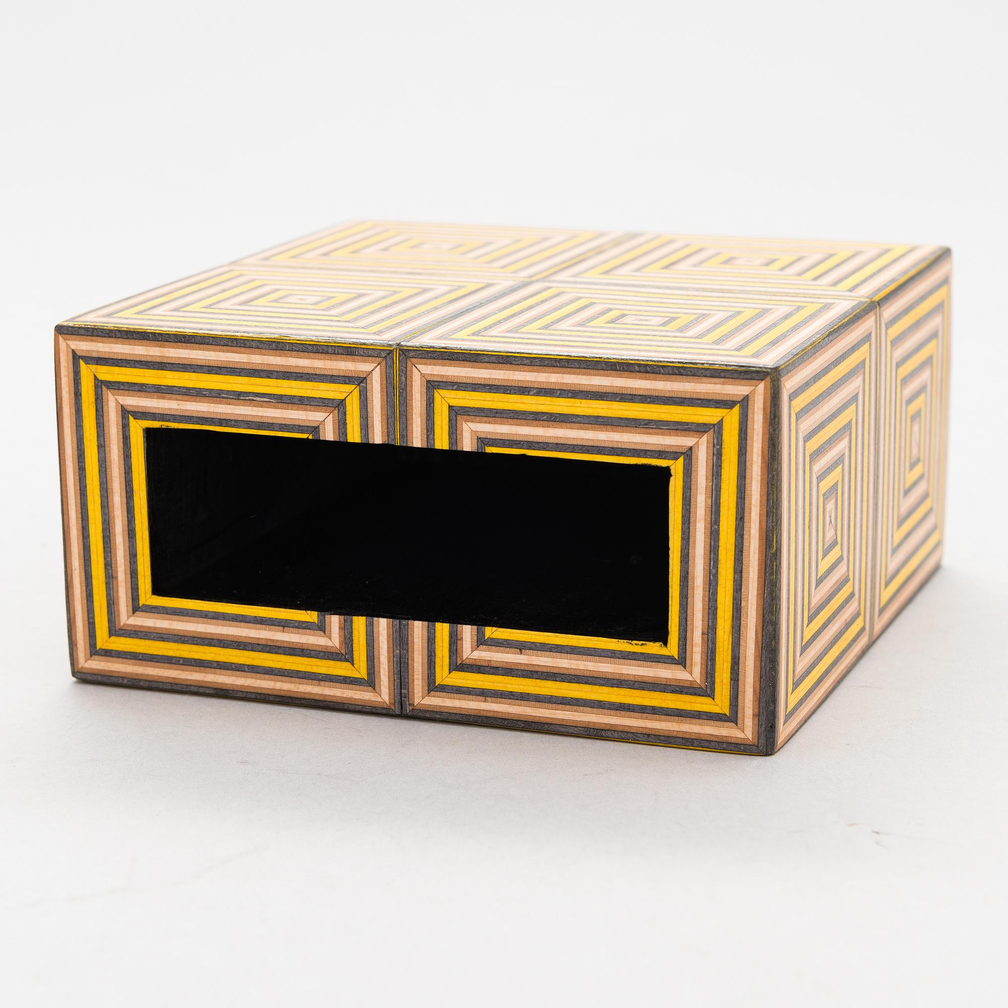 ALEKSI PUUSTINEN, 'O-Block' art object, signed.