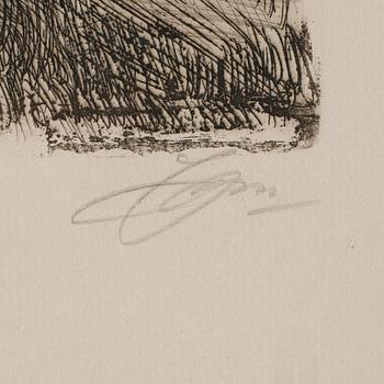 ANDERS ZORN, Etsning, signerad.