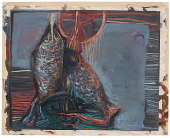 CO Hultén, mixed media, signed and executed 1948.