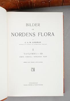 BÖCKER, 3 vol, "Bilder ur Nordens Flora" av CAM Lindman, 1922 och 1925.