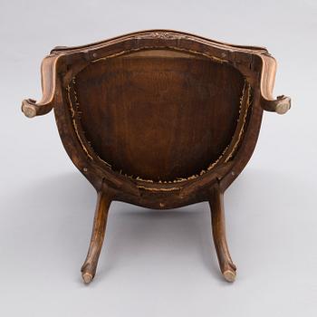 BERGERE/ARMCHAIR, Louis XV style, early 20th century.