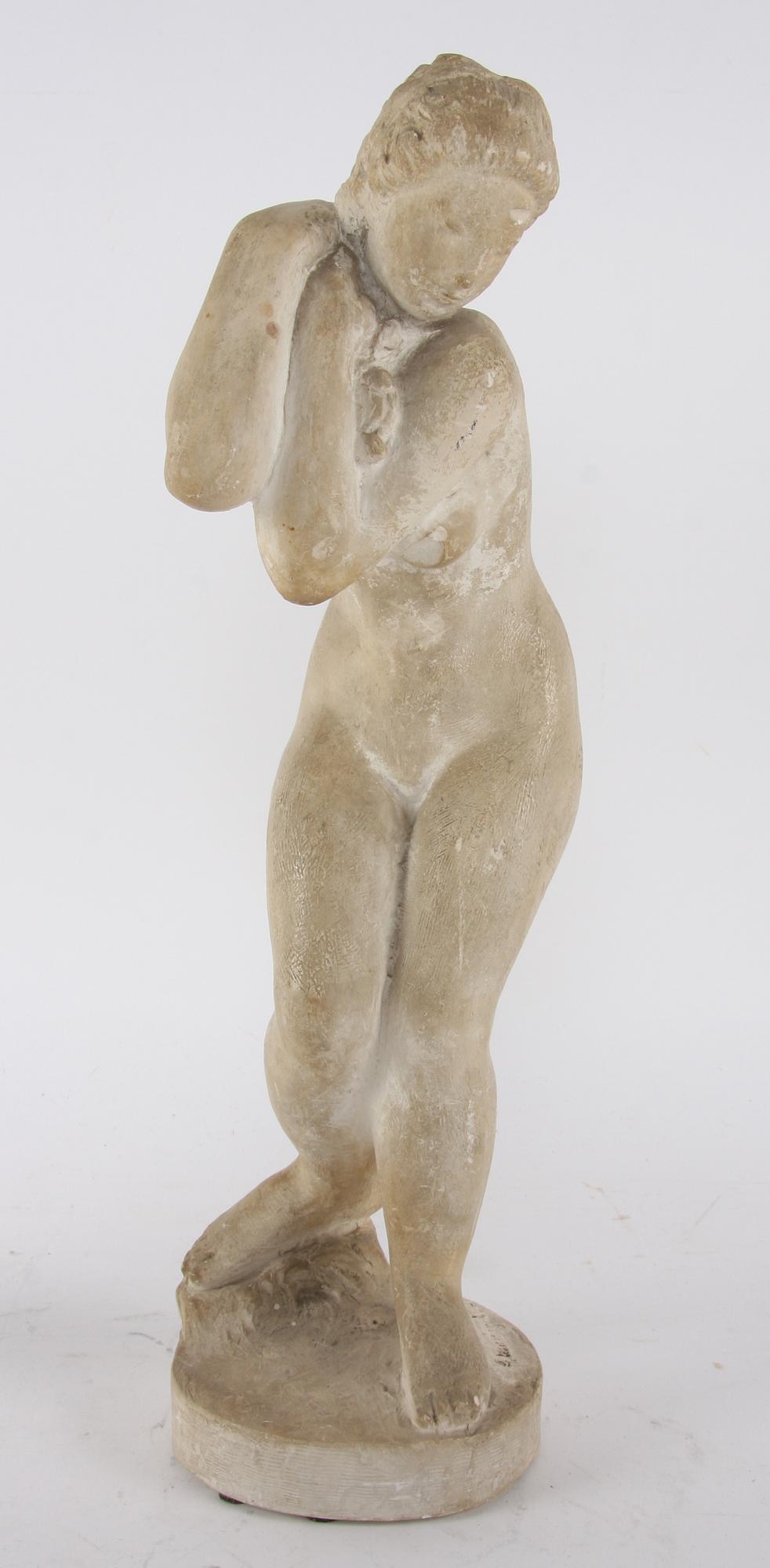 SKULPTURER, 2 st, gips. Gerhard Henning 1924 mm. Prov, Olof Sager.