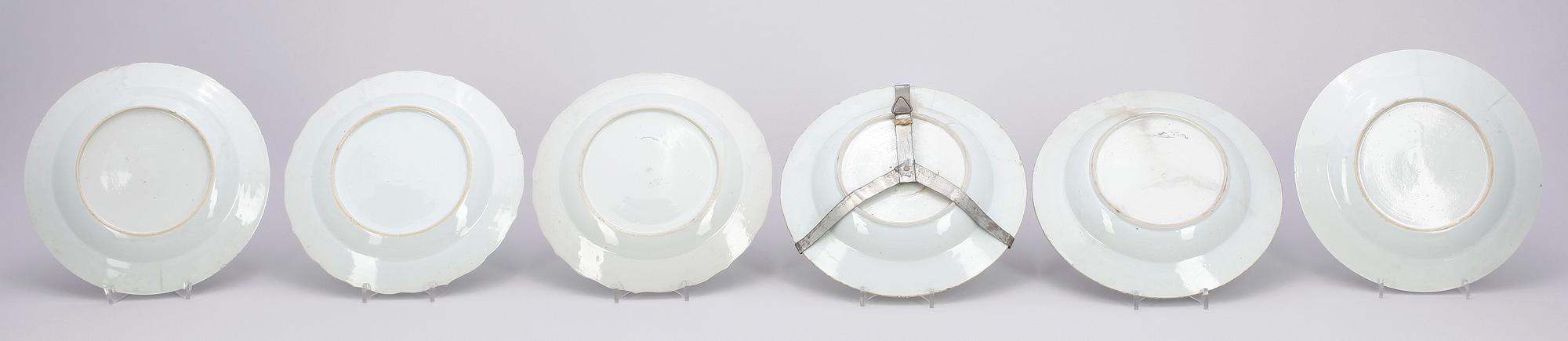 TALLRIKAR, 2+2+2, porslin, Qianlong, Kina 1700-tal.