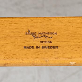 Bruno Mathsson, Chair, "Vilstol mod. 36", with reading table, and footstool "Pernilla", Karl Mathsson Company, Värnamo.