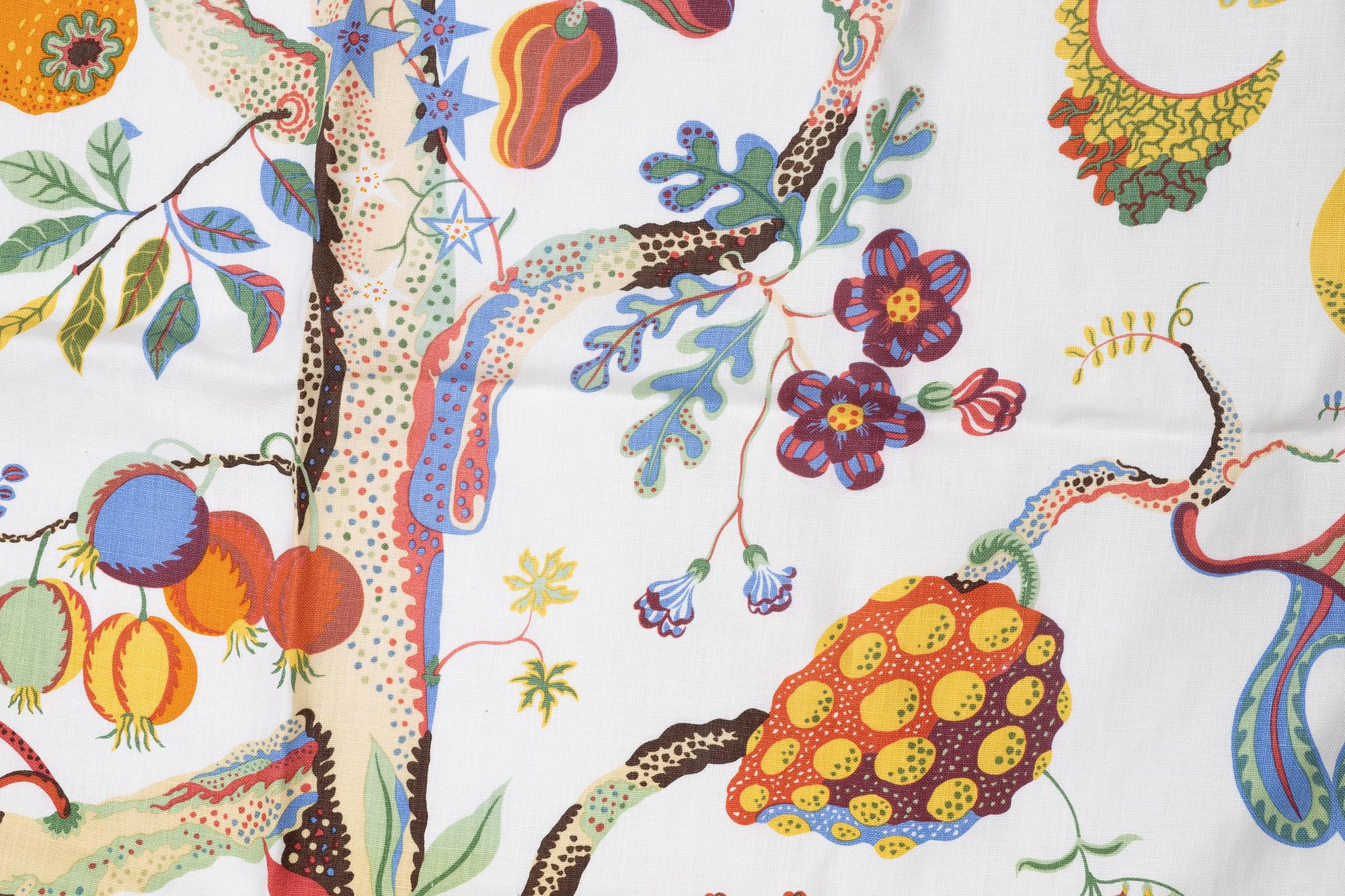 Josef Frank, a pair of 'Vegetable Tree' curtains, Svenskt Tenn.