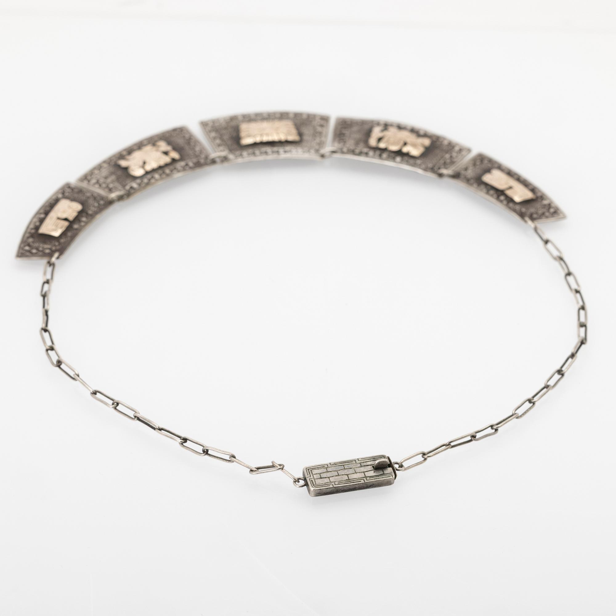 Halsband av silver, Sydamerika 1950/60-tal.