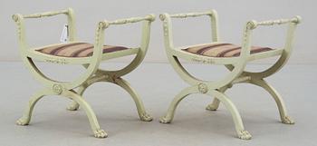 BANKETTER, ett par, sengustaviansk stil, 1800-talets andra hälft.