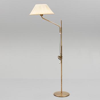 A second half of the 20th century brass floor light, Nordiska Kompaniet.