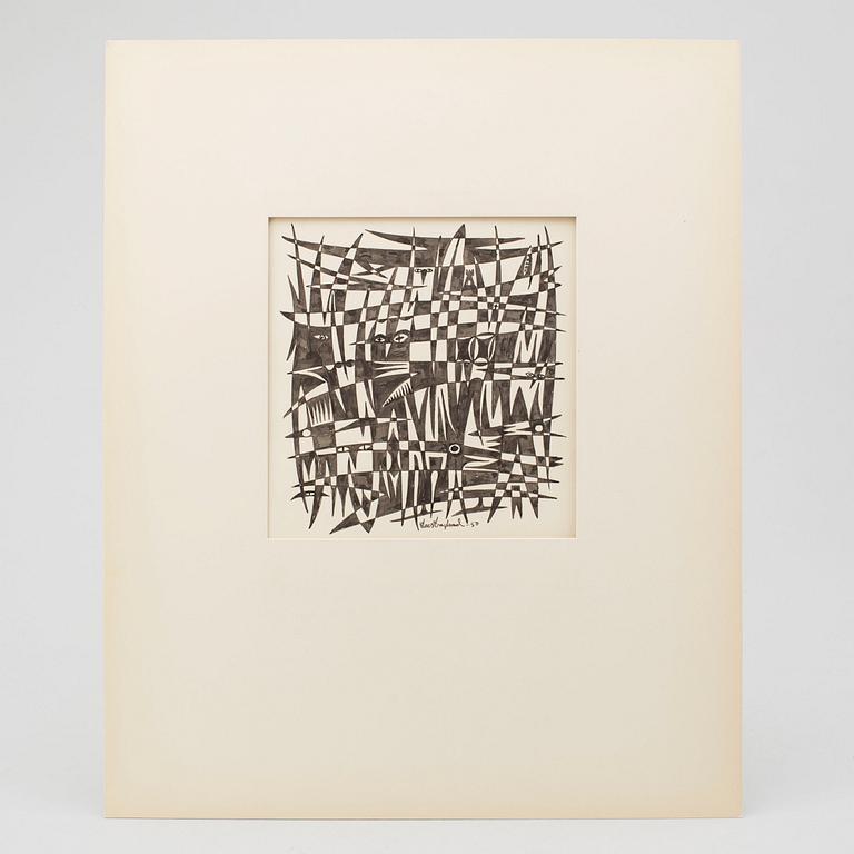 LARS ENGLUND, Ink drawing, signed and dated -50.