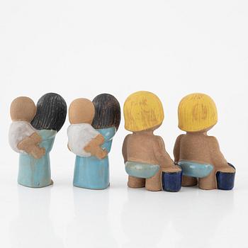 Lisa Larson, figuriner, 11 st, stengods, Gistavsberg.