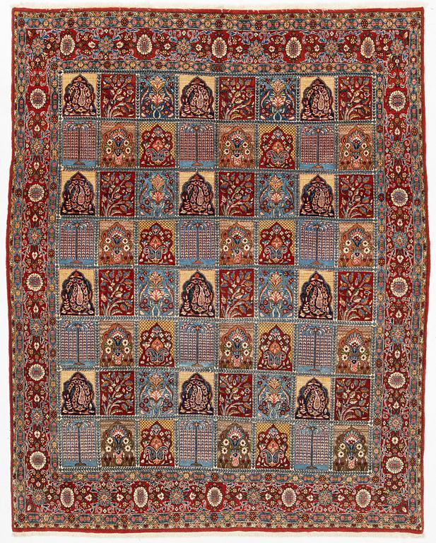 A Qum, semi antique, c. 284 x 226 cm.