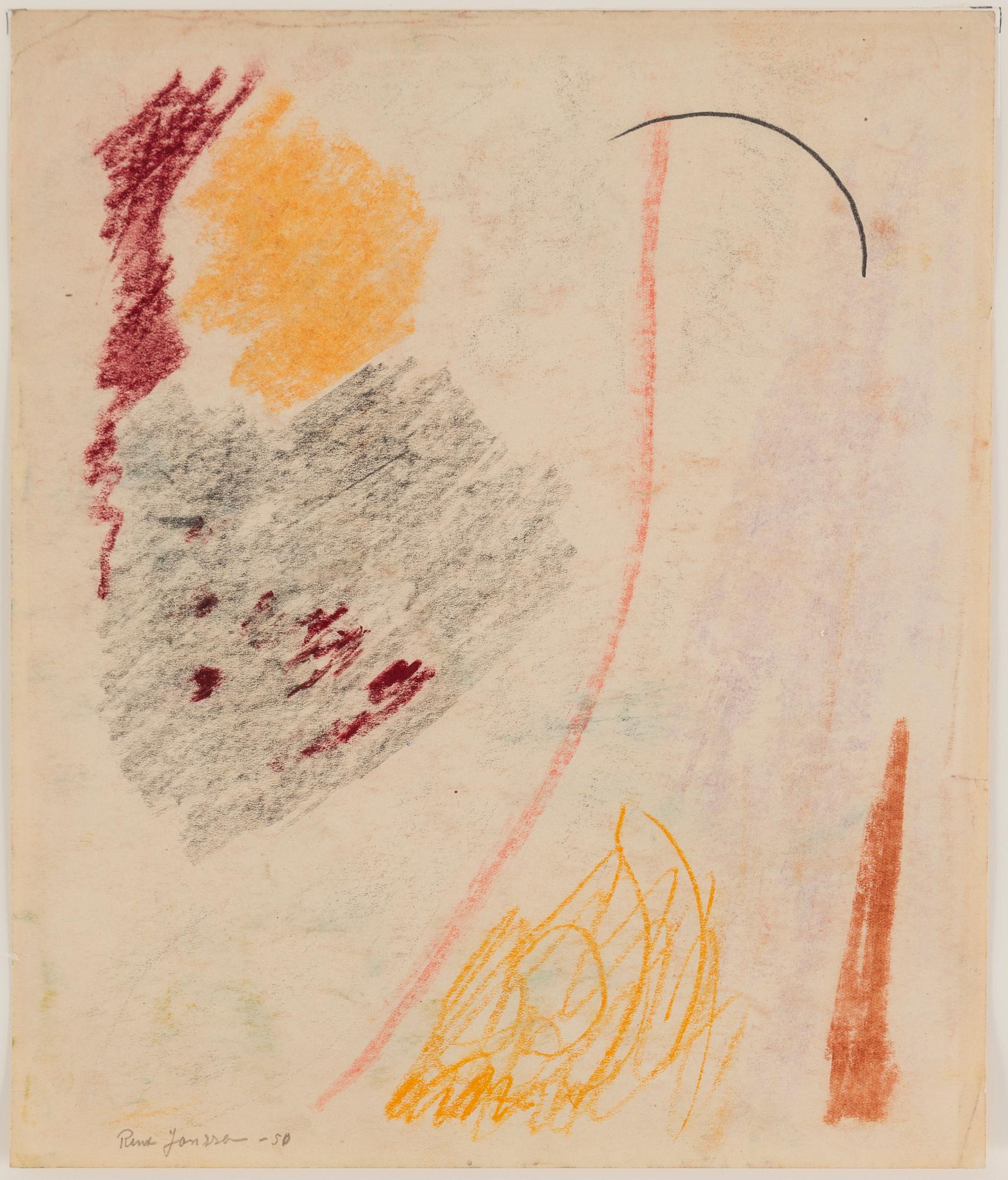 RUNE JANSSON, Chalk drawing, signed and dated -50.