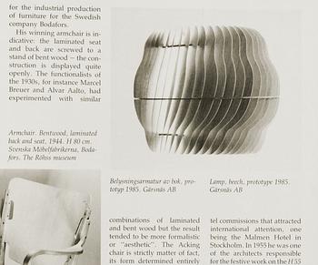 CARL-AXEL ACKING, lampor, 2 st, prototyper för Gärsnäs 1985.