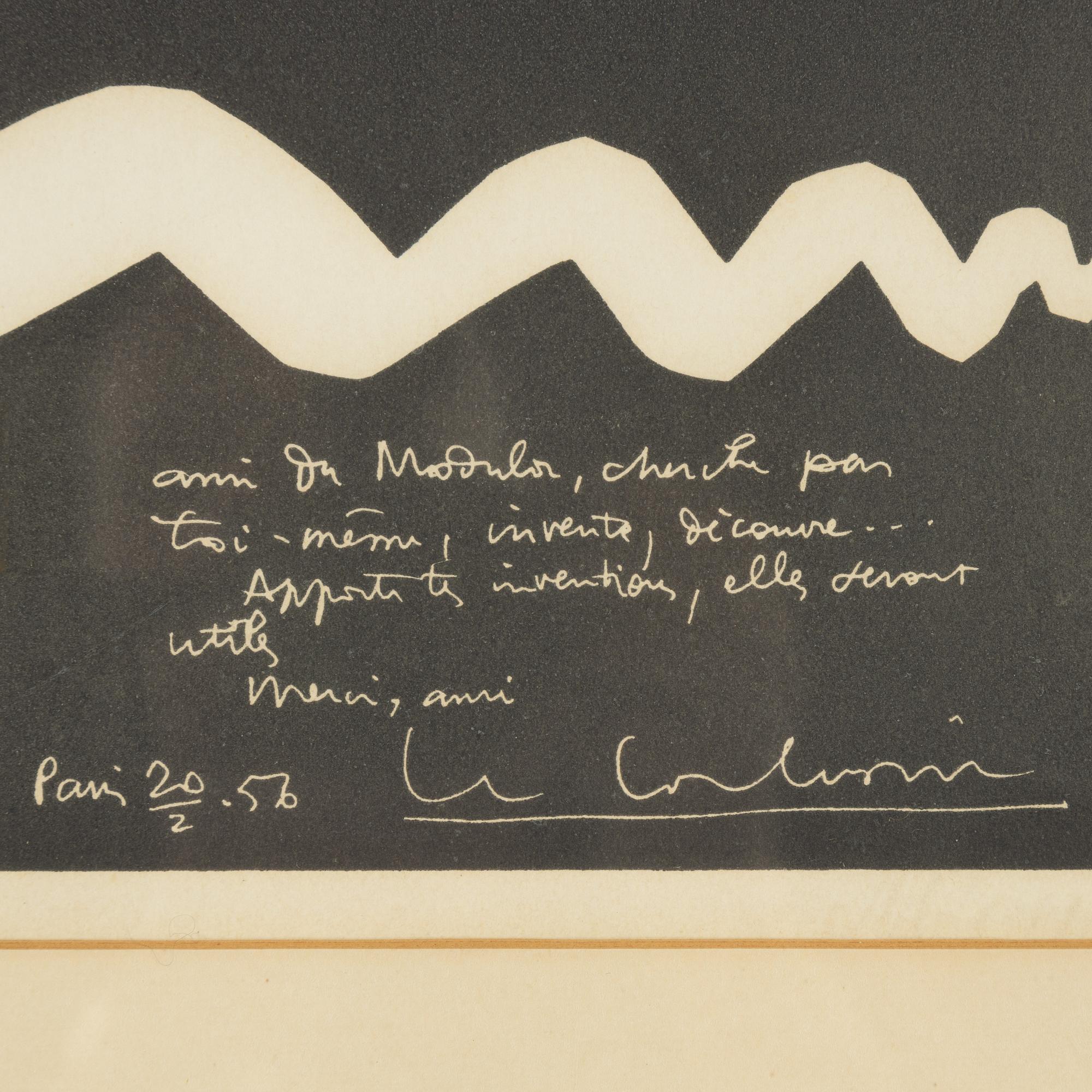 Le Corbusier, färglitografi, 1956, signerad i trycket.