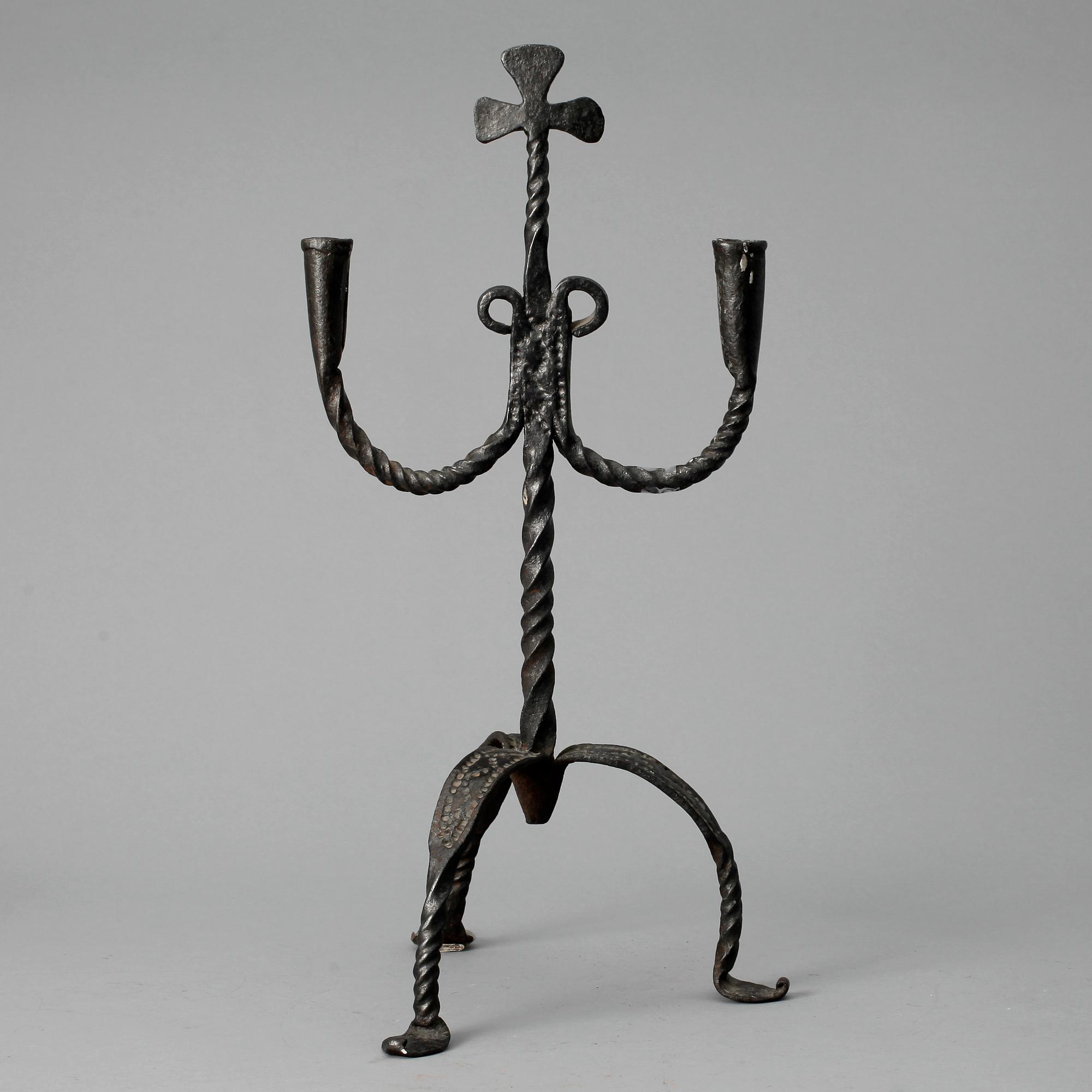 LJUSSTAKE, järnsmide, 1700/1800-tal.