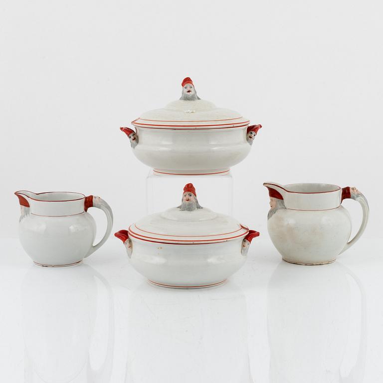Four porcelain pieces with Christmas theme, two Rörstrand, around ca 1900's.