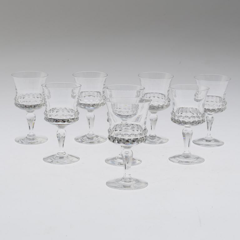 8 sherry glasses, Ingeborg Lundin, Orrefors "Silvia".