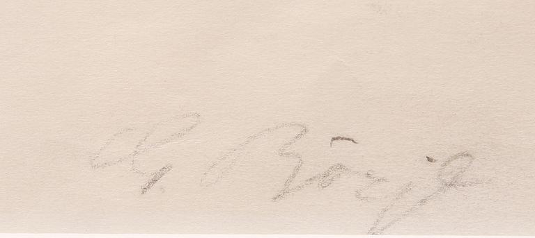 GIDEON BÖRJE, teckning, sign.