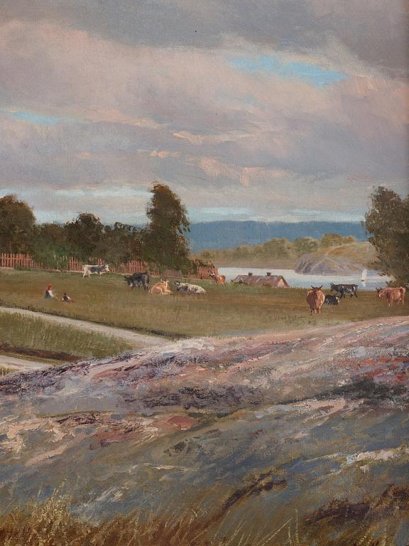 Jacob Hägg, Ståthöga herrgård i sommarsol.