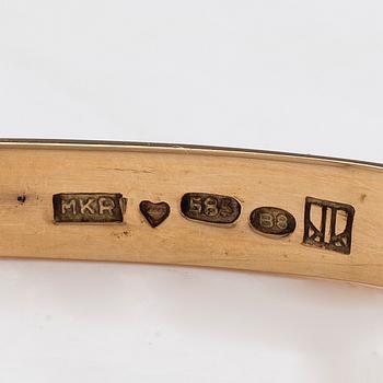 Armring, 14K guld och spektrolit, Kaunis Koru, Helsingfors 1979.