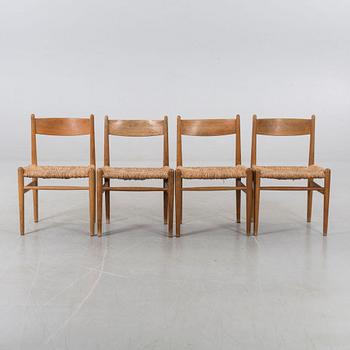 FOUR CHAIRS, "CH 36", Hans J Wegner, Denmark, 20th century 2nd half.