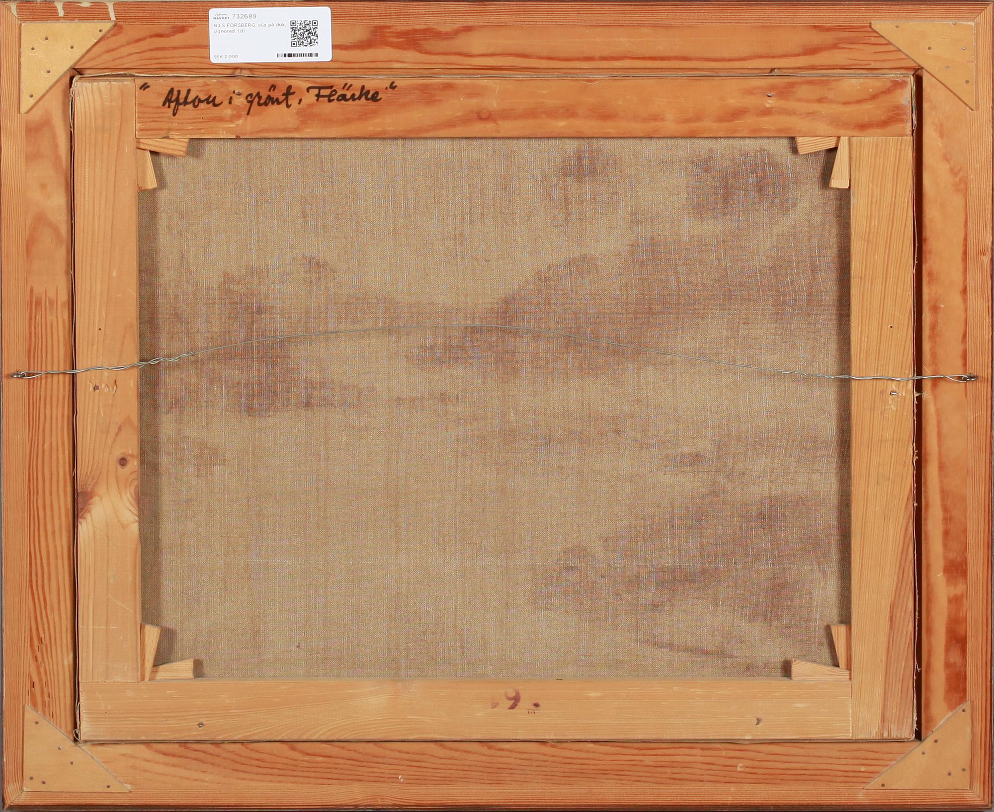 NILS FORSBERG, olja på duk, signerad.