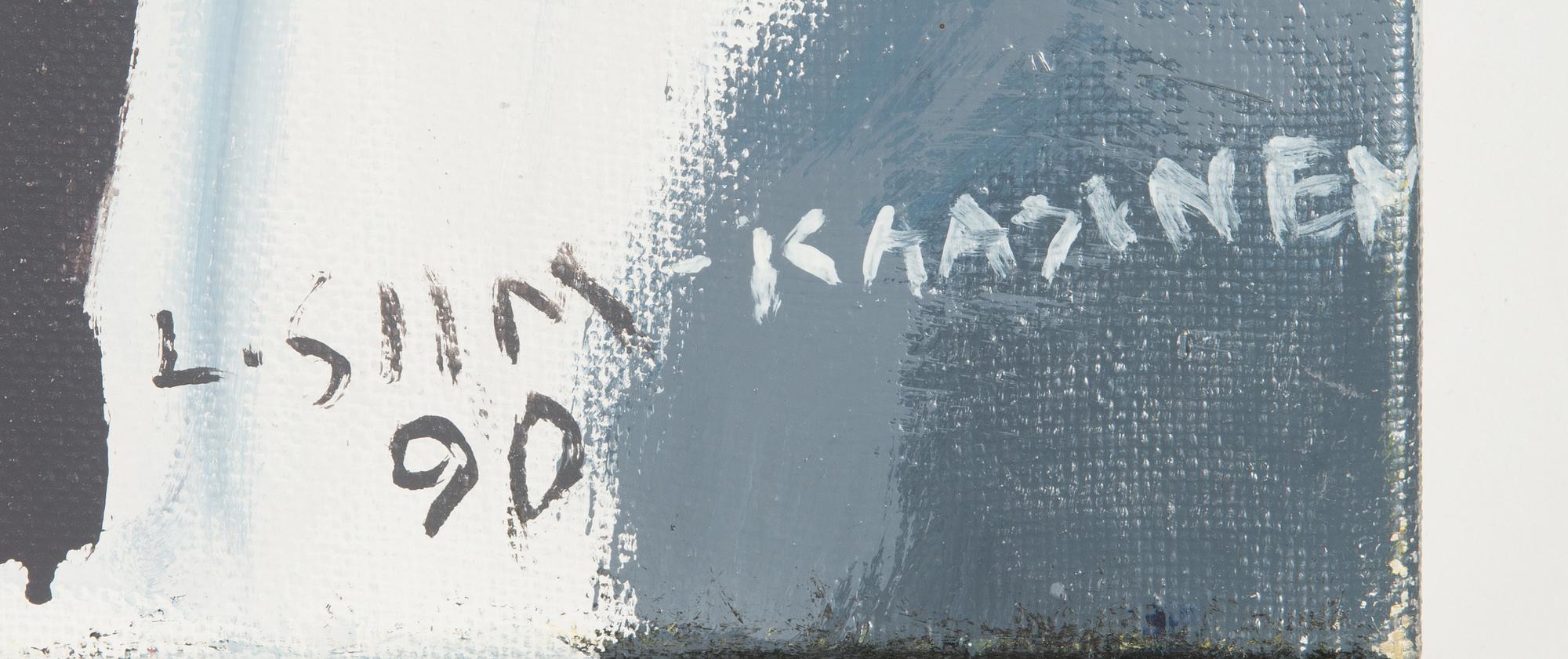 Ludmilla Siim, oil on canvas, signed and dated -90.