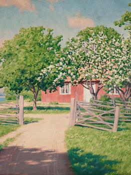 Johan Krouthén, Blooming apple tree.