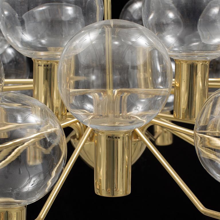 A brass ceiling light by Hans-Agne Jakobsson.