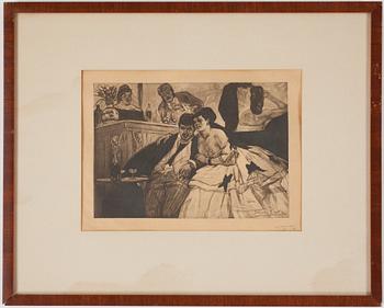 Felicien Rops · FELICIEN ROPS, heliografi. Signerad FR.