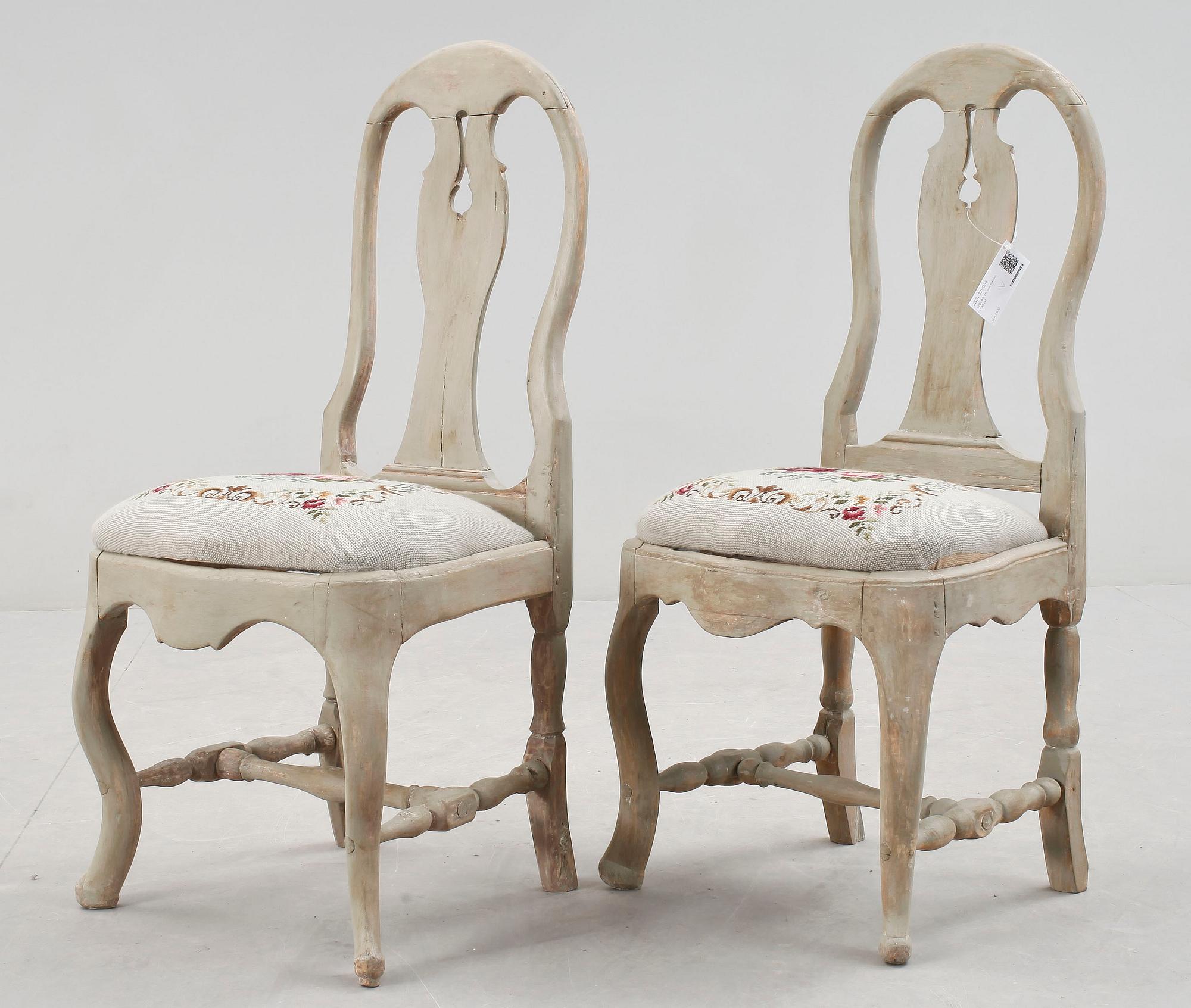 STOLAR, ett par, rokoko, 1700-tal.