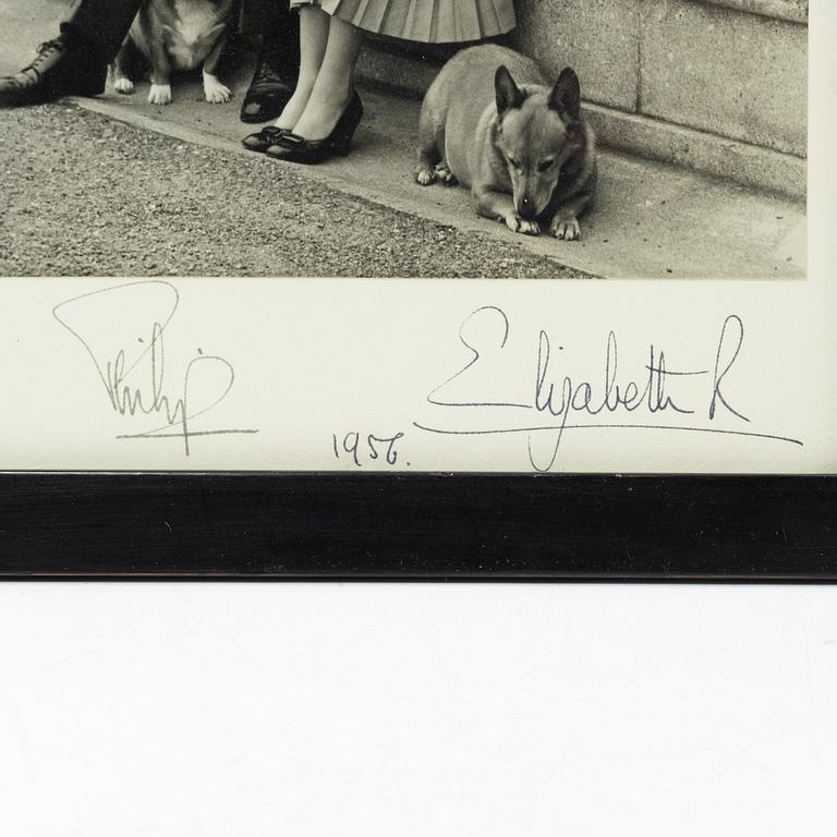 Royal photograph, personally signed by Queen Elizabeth II and Prince Philip, dated 1956.