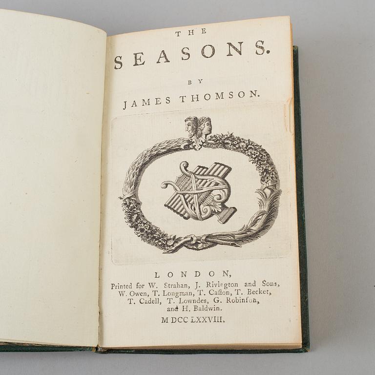 A BOOK, James Thomson: The Seasons, London 1778.