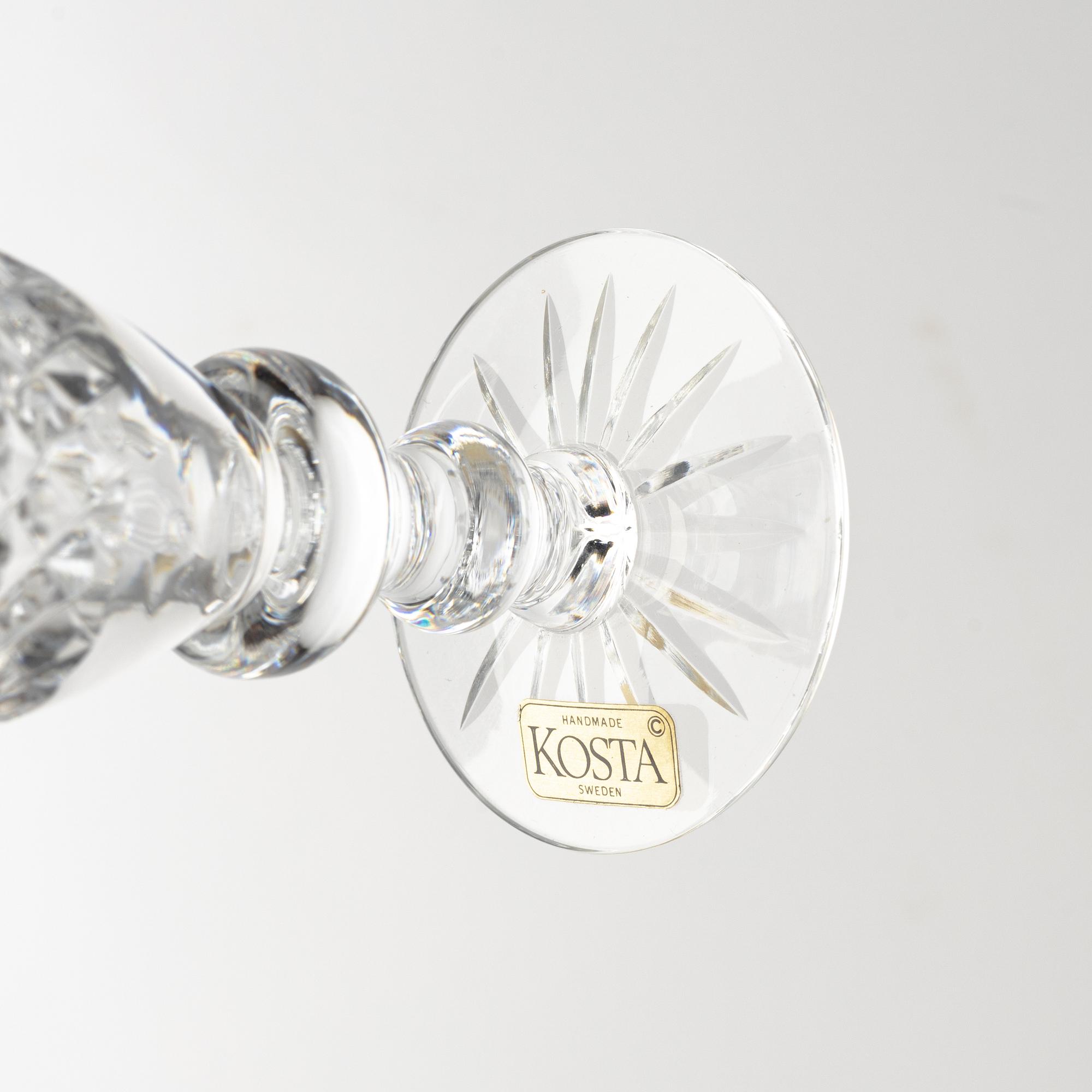 Fritz Kallenberg, champagneglas, 5 st, "Elvira Madigan", Kosta.