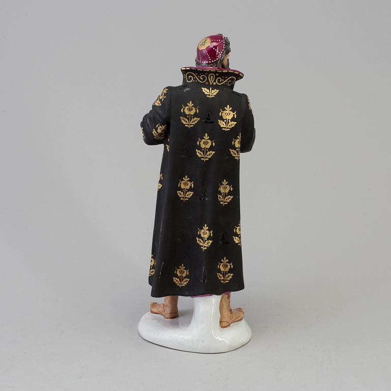 A Russian porcelain figurine, Lomonosov.